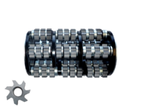 SCARIFIER DRUM ES-200-666 with Cutter TMO-7.11 and Quantity of Cutters 45 pc. and Shaft Ø 10 mm and Quantity of Shafts 5 pc.